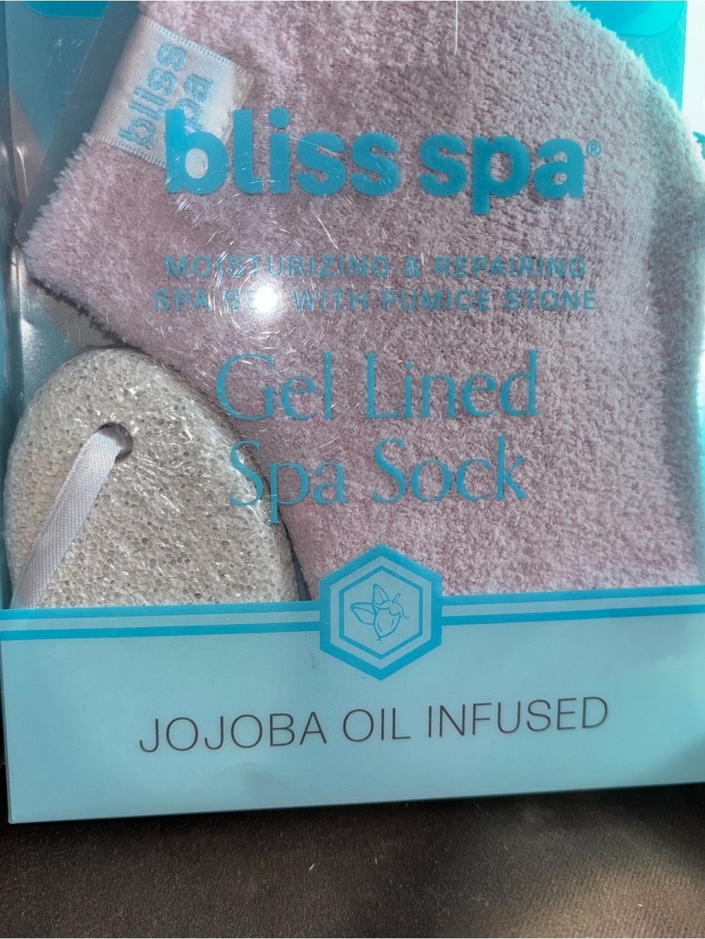 Bliss Spa jojoba infused Spa Socks and pumice stone - Picture 5 of 6